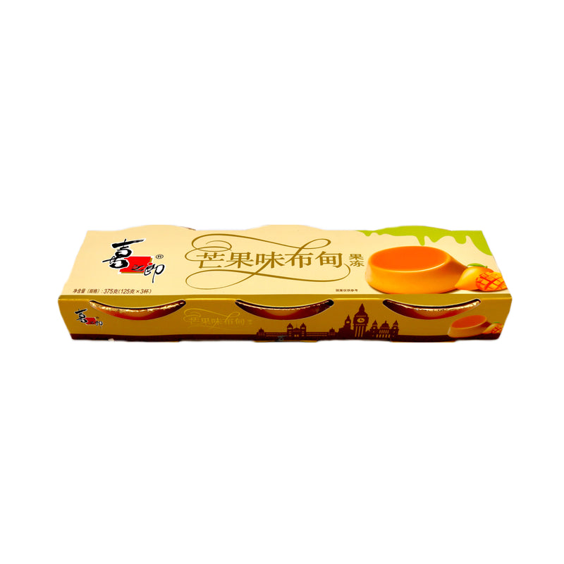 ST Mango Flavoured Jelly (3 cups) 喜之郎布甸果凍芒果味3小杯 (3x125g) | Tuk Tuk Mart