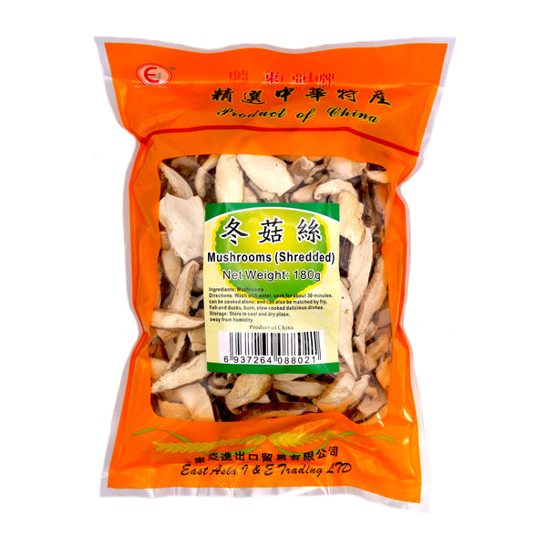 East Asia Brand Mushrooms (Shredded) 東亞牌冬菇絲 180g | Tuk Tuk Mart