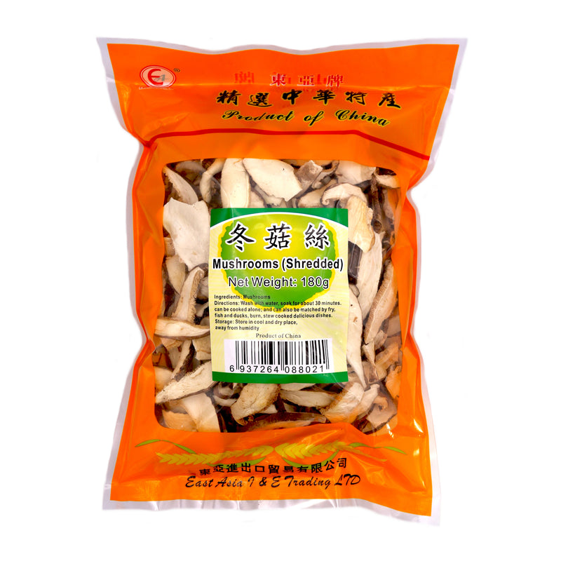 East Asia Brand Mushrooms (Shredded) 東亞牌冬菇絲 180g | Tuk Tuk Mart