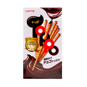 Lotte Toppo Double Flavour Biscuit Sticks (Vanilla & Chocolate) 40g | Tuk Tuk Mart