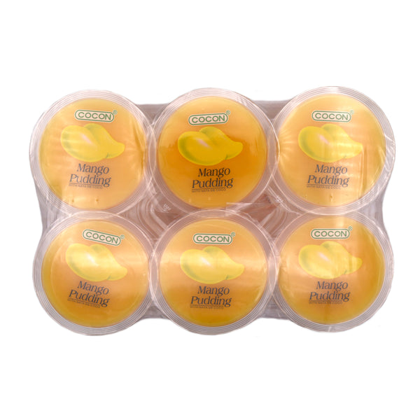 Cocon Mango Pudding with Nate De Coco (Coconut Gel Pieces) 6x118g | Tuk Tuk Mart