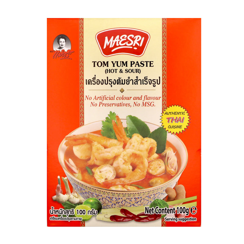 Maesri Tom Yum Paste (Hot & Sour) 100g | Tuk Tuk Mart