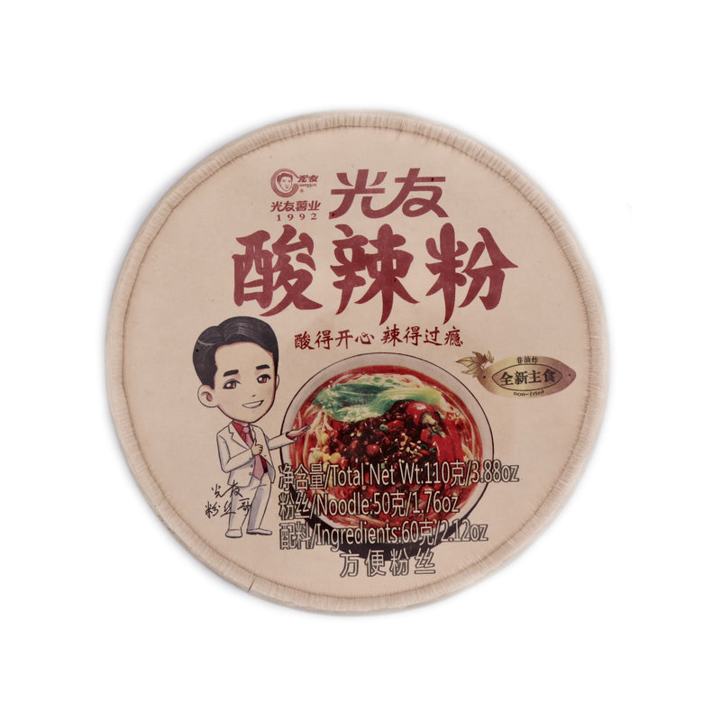 Guang You Hot & Sour Flavour Vermicelli 光友酸辣粉杯装 110g | Tuk Tuk Mart