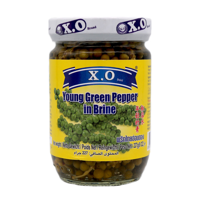 X.O Young Green Pepper in Brine 227g | Tuk Tuk Mart