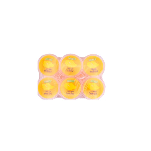 Cocon Mango Pudding with Nata De Coco (Coconut Gel Pieces) 6x80g | Tuk Tuk Mart