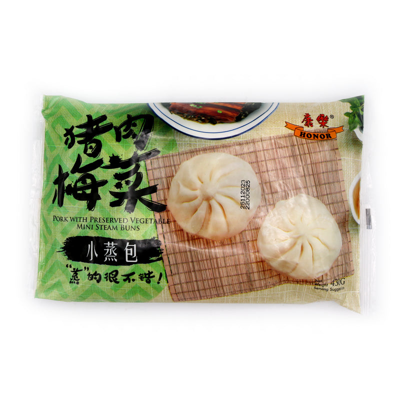 Honor Pork with Preserved Vegetable Mini Steam Buns 康樂豬肉梅菜小蒸包 430g (Frozen) | Tuk Tuk Mart