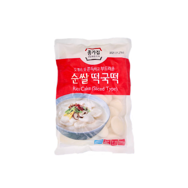 Fresh Jongga Rice Cake Sliced 韓國新鮮年糕片 500g | Tuk Tuk Mart
