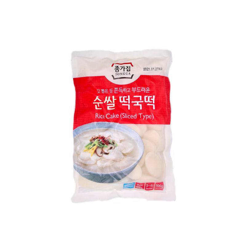 Fresh Jongga Rice Cake Sliced 韓國新鮮年糕片 500g | Tuk Tuk Mart