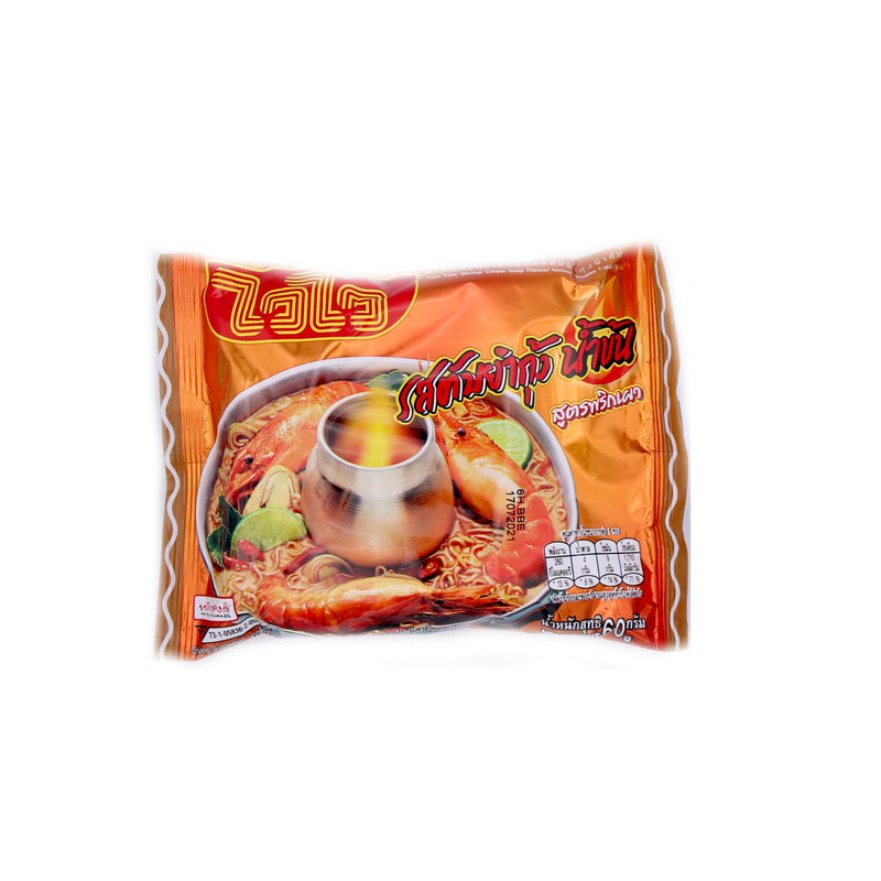 Wai Wai Tom Yum Shrimp Creamy Soup Instant Noodles 60g - Tuk Tuk Mart