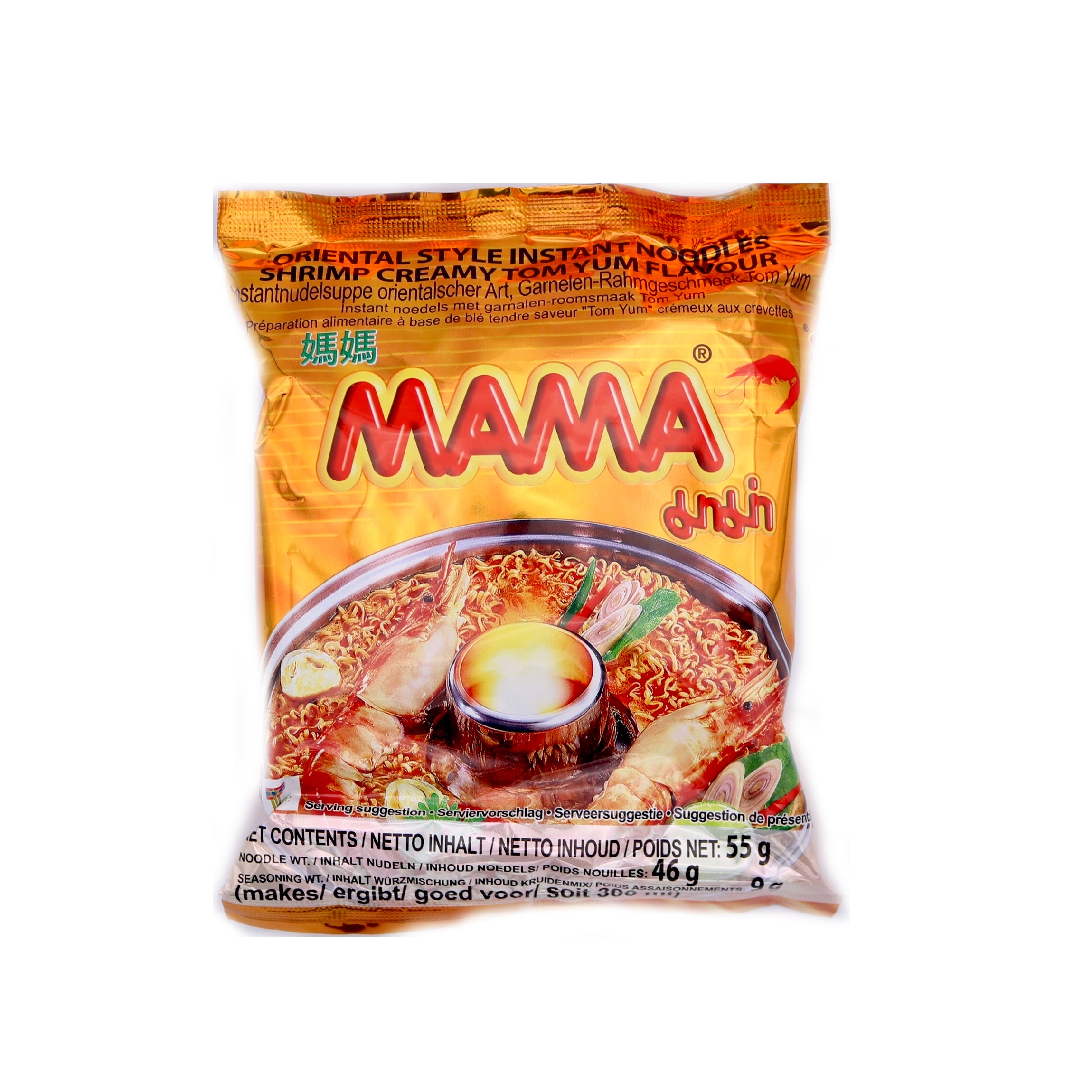 THB Mama Noodle (Ramen) Instant Tom Yum Shrimp (Prawn) Flavor