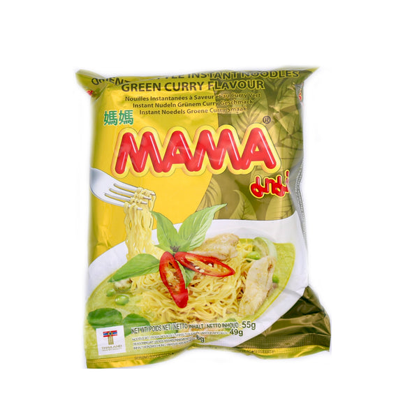 MAMA Oriental Style Instant Noodles Green Curry Flavour 55g | Tuk Tuk Mart