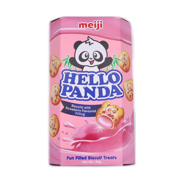Meiji Hello Panda Biscuit With Strawberry Flavoured Filling 50g | Tuk Tuk Mart