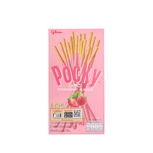 Glico Pocky Strawberry Flavoured Coated Biscuit Sticks 47g | Tuk Tuk Mart