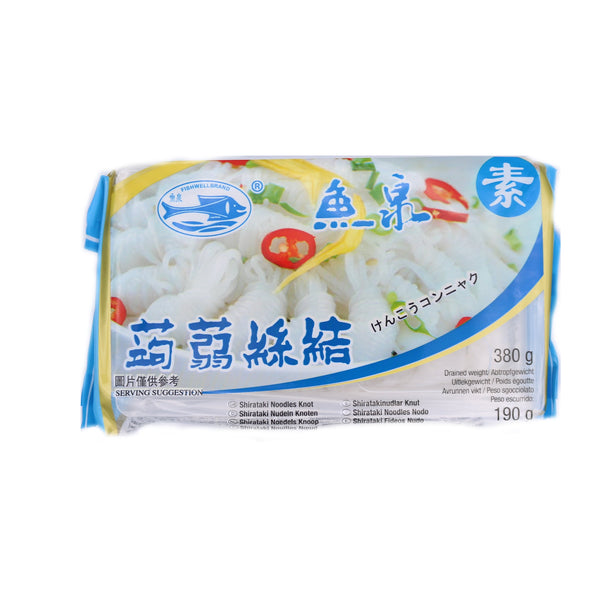 Fresh Fishwell Brand Shirataki Noodles Knot  芋絲結380g | Tuk Tuk Mart
