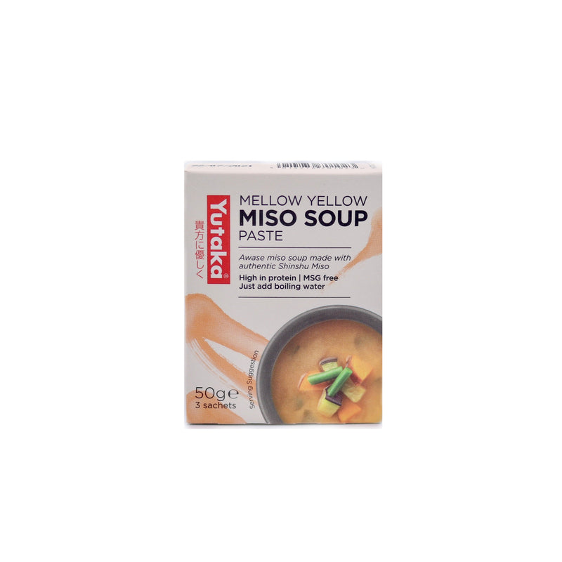 Yutaka Mellow Yellow Miso Soup Paste 50g (3x16.5g Sachets) | Tuk Tuk Mart