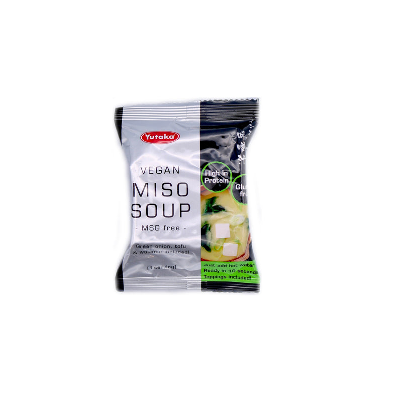 Yutaka Vegan Miso Soup (1 Serving with Green onion, Tofu and Wakame Toppings included!) 7.5g | Tuk Tuk Mart