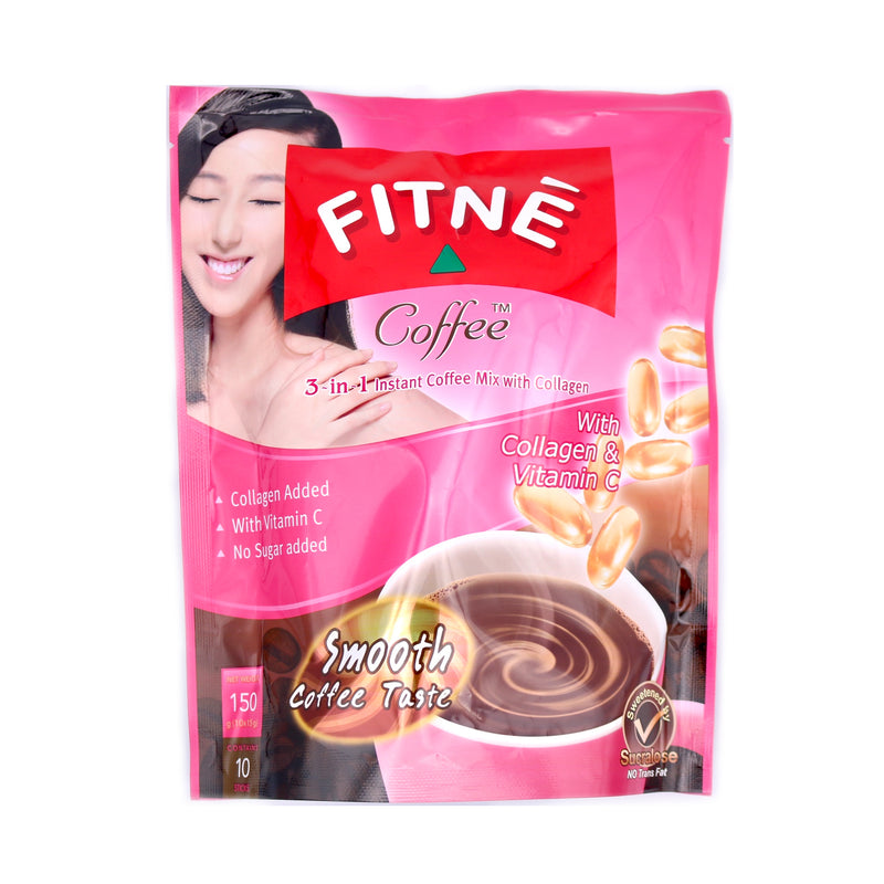 Fitne 3 in 1 Instant Coffee Mix with Collagen 150g (10 Teabags x 15g) | Tuk Tuk Mart
