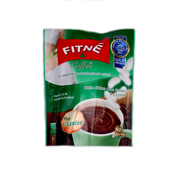 Fitne 4 in 1 Instant Coffee Mix with White Kidney Bean Extract 150g (10 Teabags x 15g) | Tuk Tuk Mart