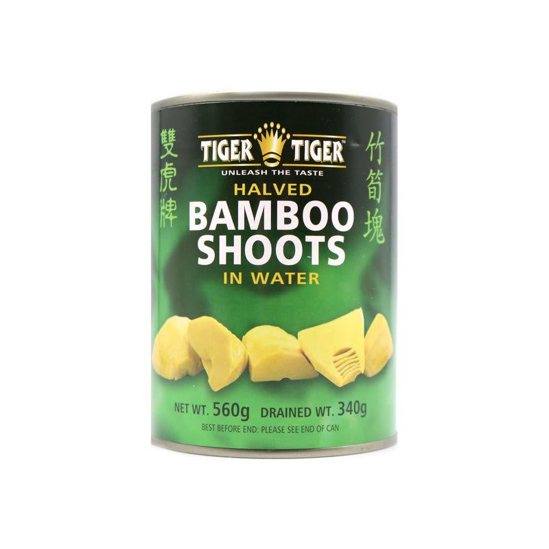 Tiger Tiger Halved Bamboo Shoots in Water 560g | Tuk Tuk Mart