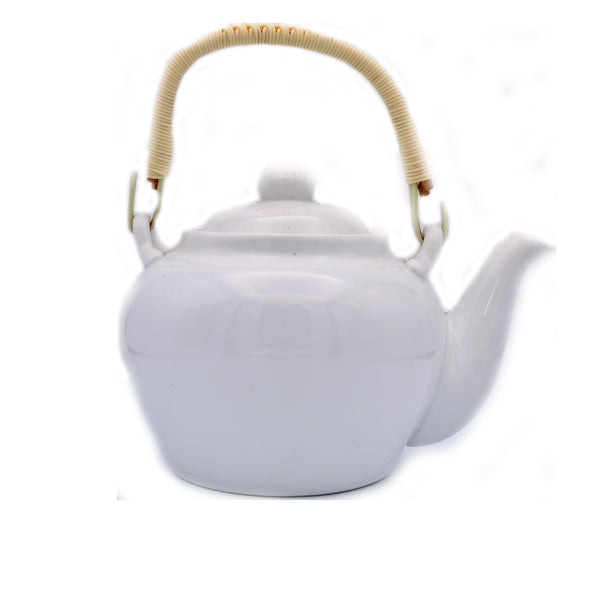 Chinese Plain White Tea Pot | Tuk Tuk Mart