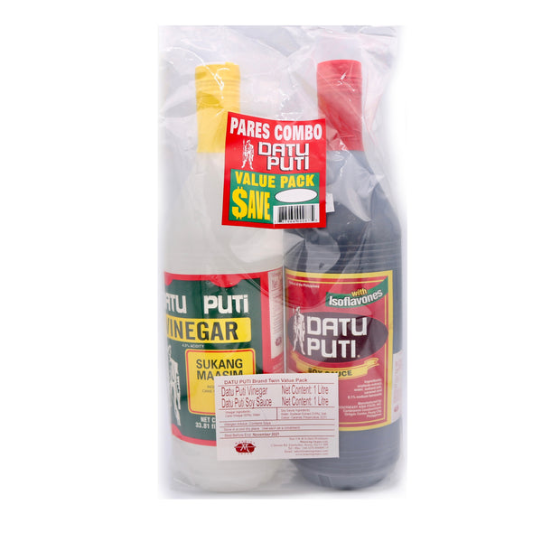 Datu Puti Vinegar and Soy Sauce Value Pack (2x 1L) | Tuk Tuk Mart