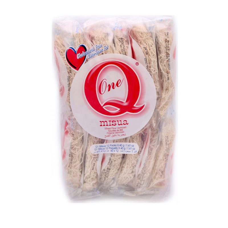 Super Q Brand One Q Misua (Wheat Flour Vermicelli) 480g (12x40g) | Tuk Tuk Mart