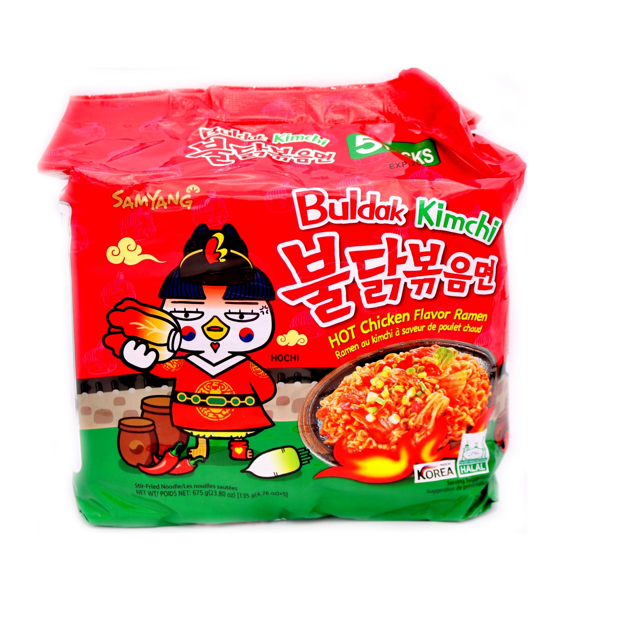 Samyang Buldak Hot Chicken Kimchi Flavor Ramen Noodles 140g 