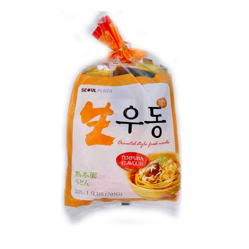 Seoul Plaza Oriental Style Fresh Udon Noodles Tempura Flavour 705g (Pack of 3) | Tuk Tuk Mart
