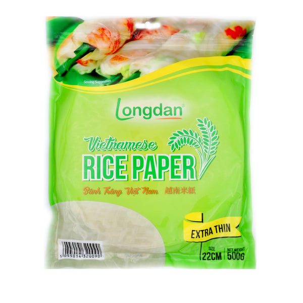 Longdan Vietnamese Rice Paper Extra Thin 500g 22cm | Tuk Tuk Mart