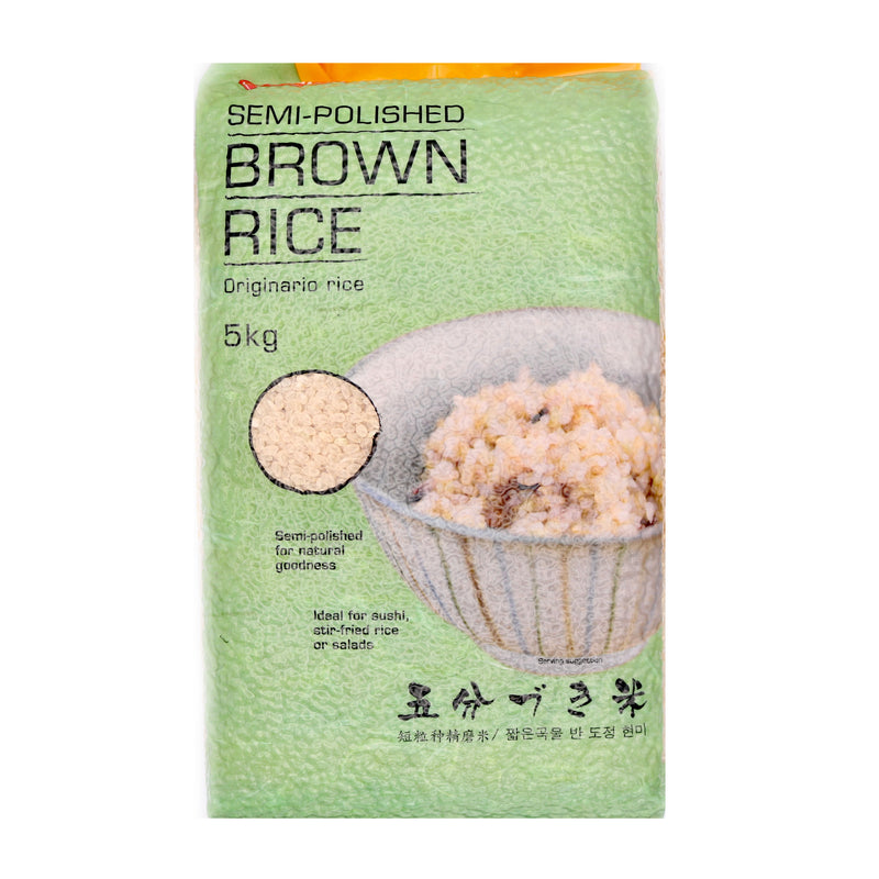 Yutaka Semi-Polished Brown Originario Sushi Rice 5kg | Tuk Tuk Mart