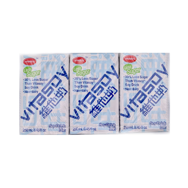 Vita Vitasoy Soy Drink Less Sugar (30% Less Sugar) (Pack of 6) 1500ml (6x250ml) | Tuk Tuk Mart