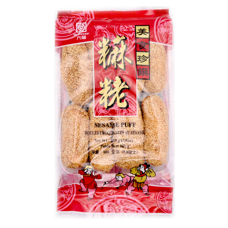 Six Fortune White Sesame Puff 160g | Tuk Tuk Mart