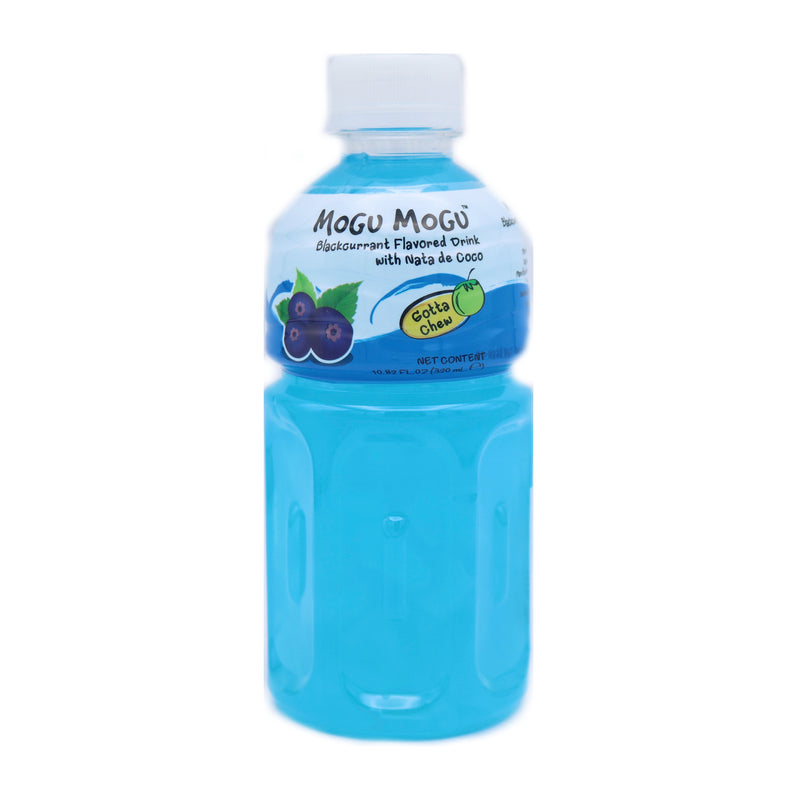Mogu Mogu Blackcurrant Flavoured Drink with Nata De Coco (Coconut Gel) 320ml | Tuk Tuk Mart