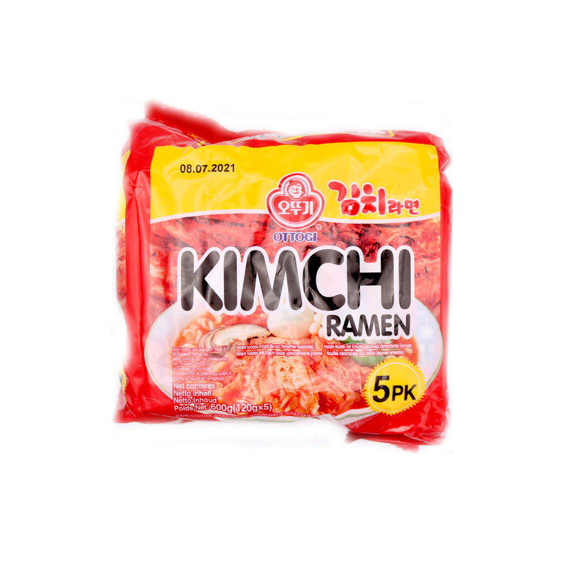 Ottogi Kimchi Ramen (Pack of 5) 600g (5x120g) | Tuk Tuk Mart