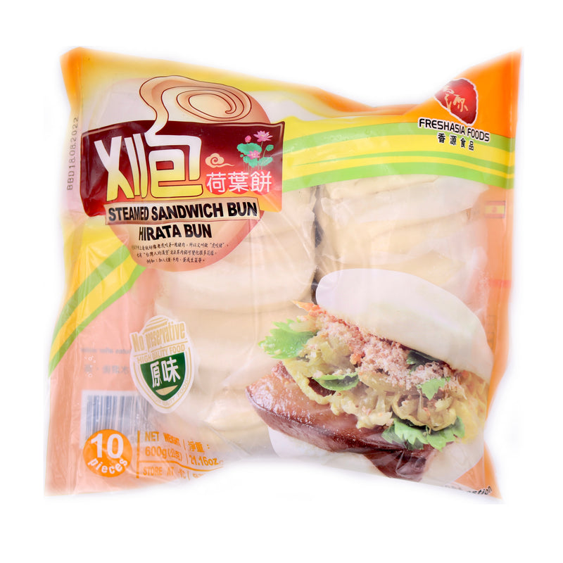 Fresh Asia Foods Steamed Sandwich Bun (Hirata Bun) (10 Pieces) 600g (Frozen) | Tuk Tuk Mart