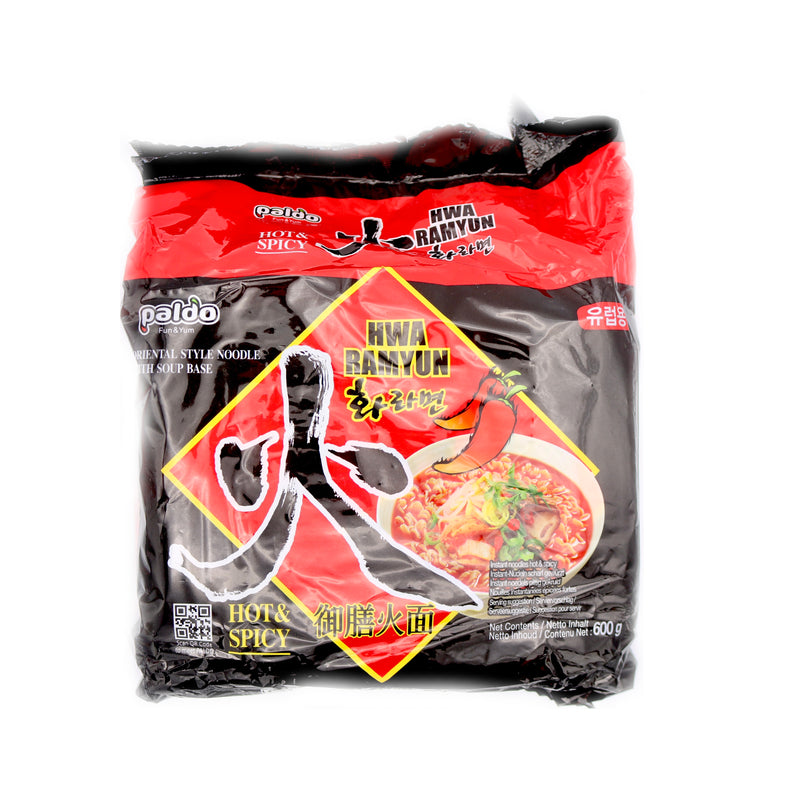 Paldo Hwa Ramyun Hot & Spicy (Oriental Style Noodle with Soup Base) (Pack of 5) 600g (5x120g) | Tuk Tuk Mart