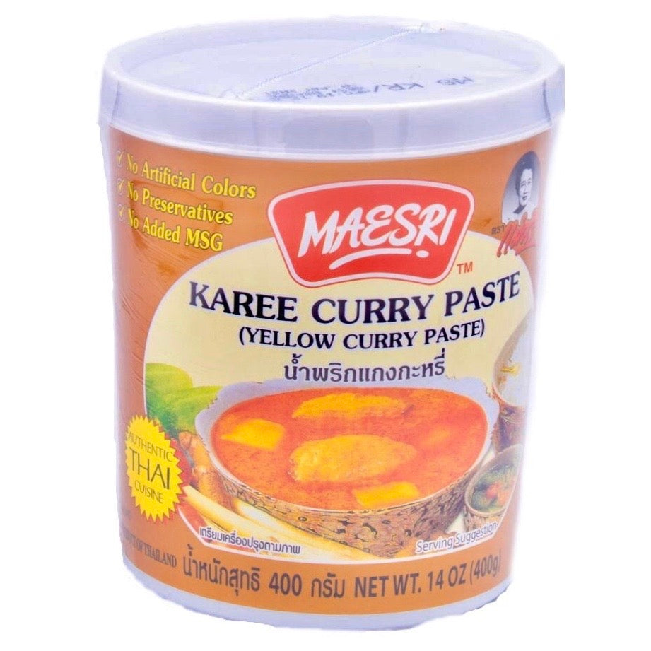 Maesri Yellow Curry Paste Karee 400g Tuk Tuk Mart