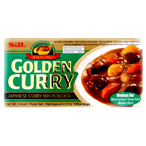 S&B Golden Curry Japanese Curry Mix in Block (Medium Hot) 220g | Tuk Tuk Mart