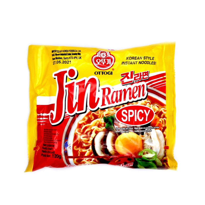 Ottogi Jin Ramen (Spicy) 120g | Tuk Tuk Mart