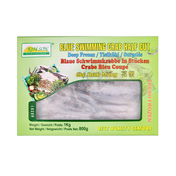 Kim Son Blue Swimming Crab Half Cut (Ghe Xanh Mieng) 800g (Frozen) | Tuk Tuk Mart