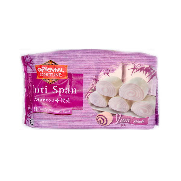 Oriental Fortune Roti Span Yam (8 Fluffy Steamed Buns) 360g (8x45g) (Frozen) | Tuk Tuk Mart