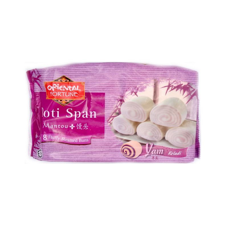 Oriental Fortune Roti Span Yam (8 Fluffy Steamed Buns) 360g (8x45g) (Frozen) | Tuk Tuk Mart