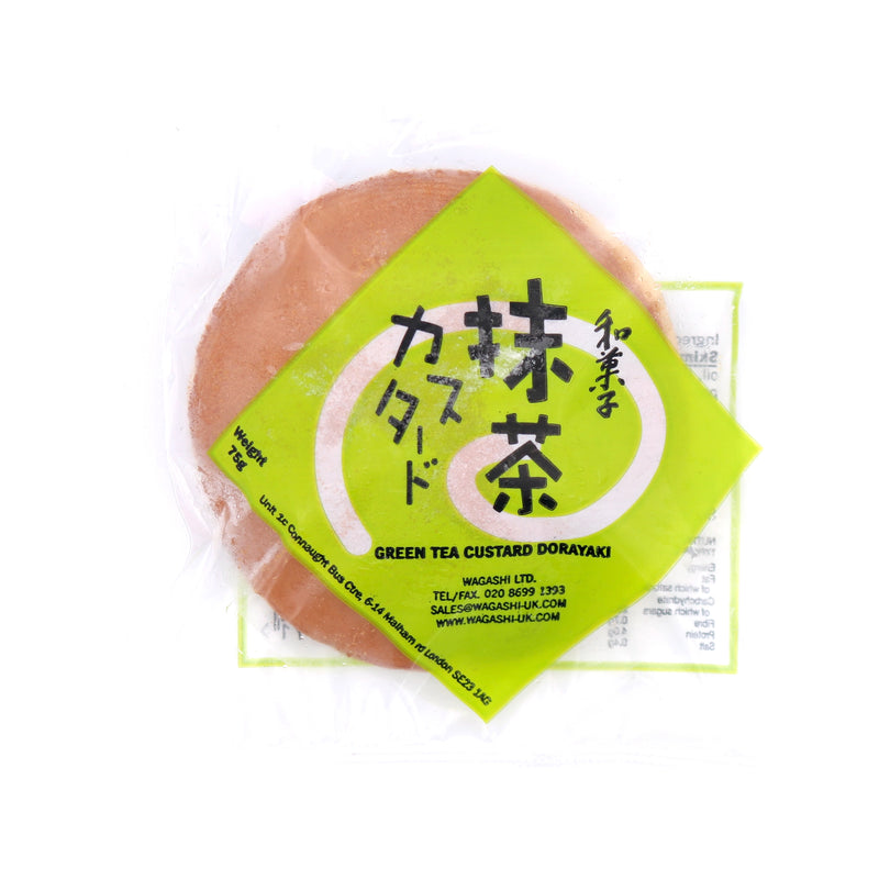 Wagashi Green Tea Custard Dorayaki 75g (Frozen) | Tuk Tuk Mart