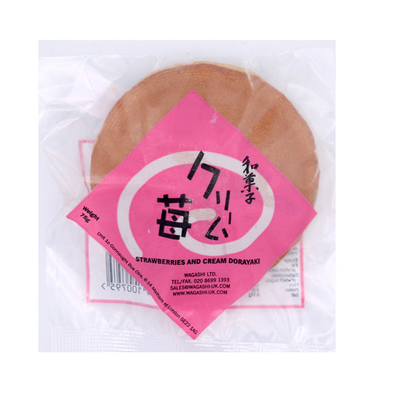 Wagashi Strawberries & Cream Dorayaki 75g (Frozen) | Tuk Tuk Mart