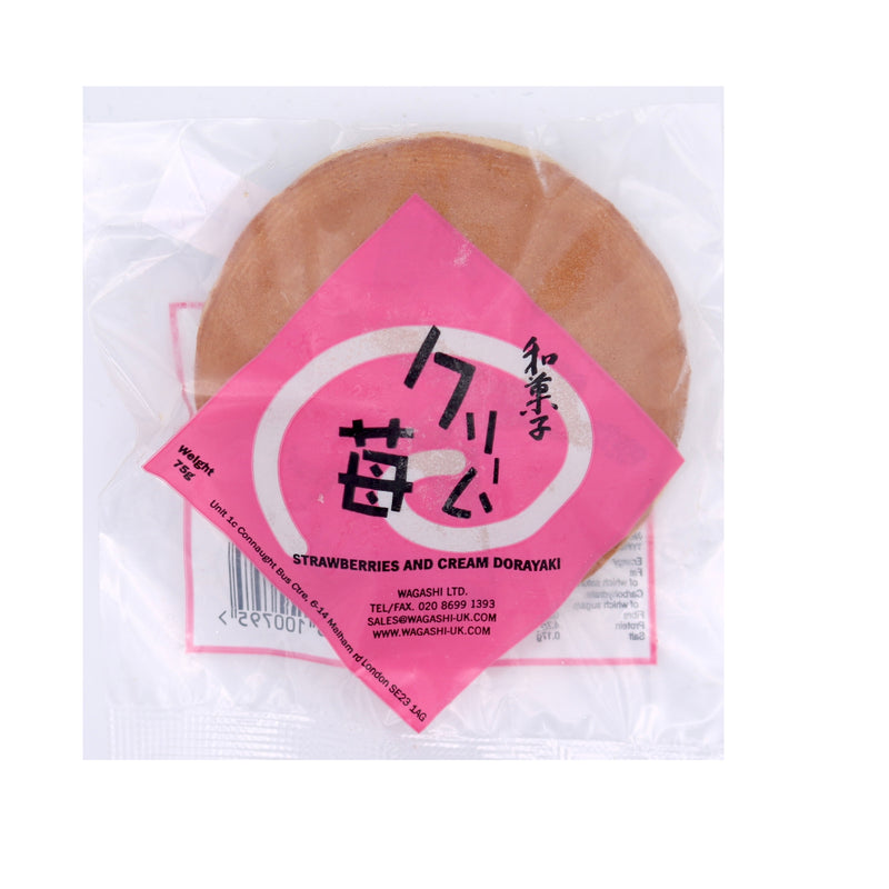 Wagashi Strawberries & Cream Dorayaki 75g (Frozen) | Tuk Tuk Mart