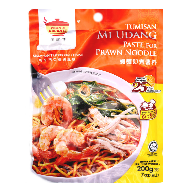 Tean's Gourmet Tumisan Mi Udang (Paste for Prawn Noodles) 200g | Tuk Tuk Mart