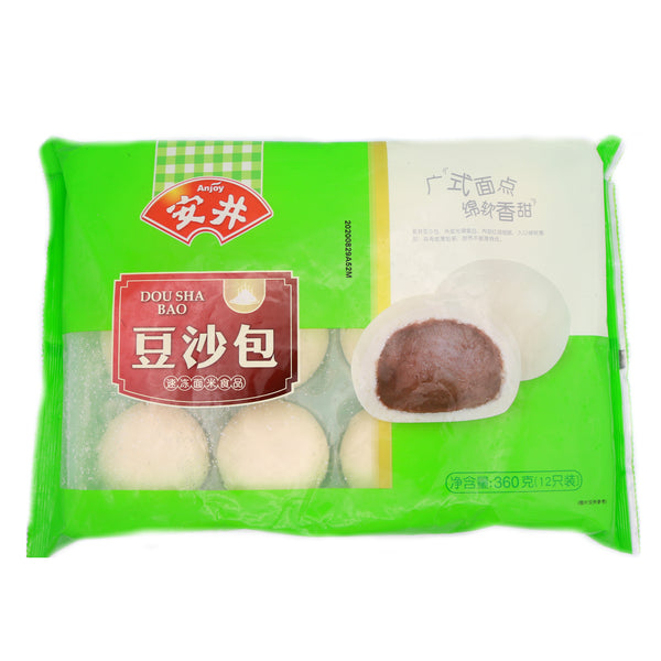 Anjoy Dou Sha Bao (Red Bean Paste Bun 豆沙包) 360g (Frozen) - Tuk Tuk Mart