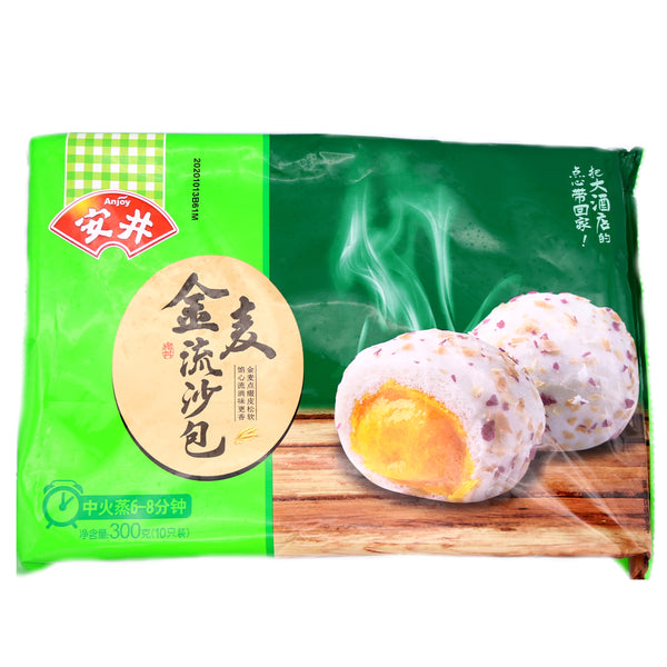Anjoy Whole Wheat Egg Yolk Bun 300g (Frozen) - Tuk Tuk Mart