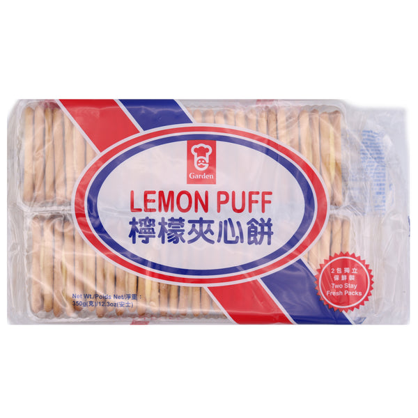 Garden Lemon Puff (Biscuit Sandwich with Lemon Flavour) 350g - Tuk Tuk Mart