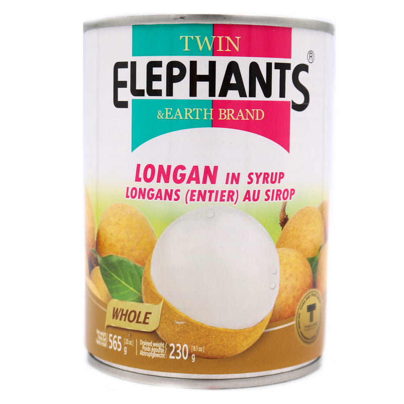 Twin Elephants Longan in Syrup 565g - Tuk Tuk Mart